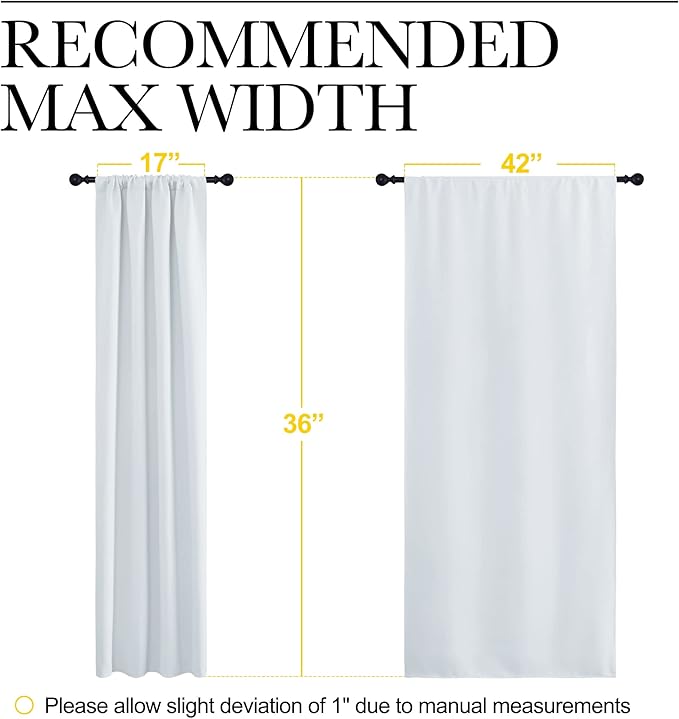 NICETOWN Greyish White Window Curtain Panels
