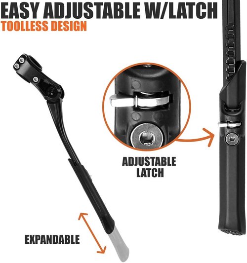 Adjustable BV Rear Bike Stand for 24"-28" Bikes - 8 Height Levels, Non-Slip Foot, Weather-Resistant Aluminum Alloy