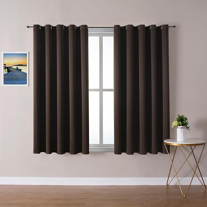 ChrisDowa Brownout Curtains 70 inches Wide