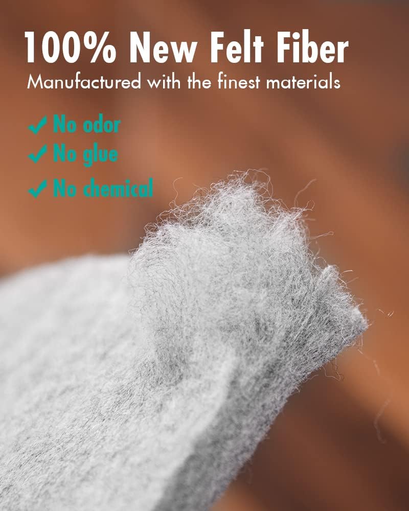 Non Slip Rug Pad Gripper - 3x5 Feet 1/4” Extra Thick Felt Under Rug for Area Rugs and Hardwood Floors,Super Cushioned Non Skid Carpet Padding