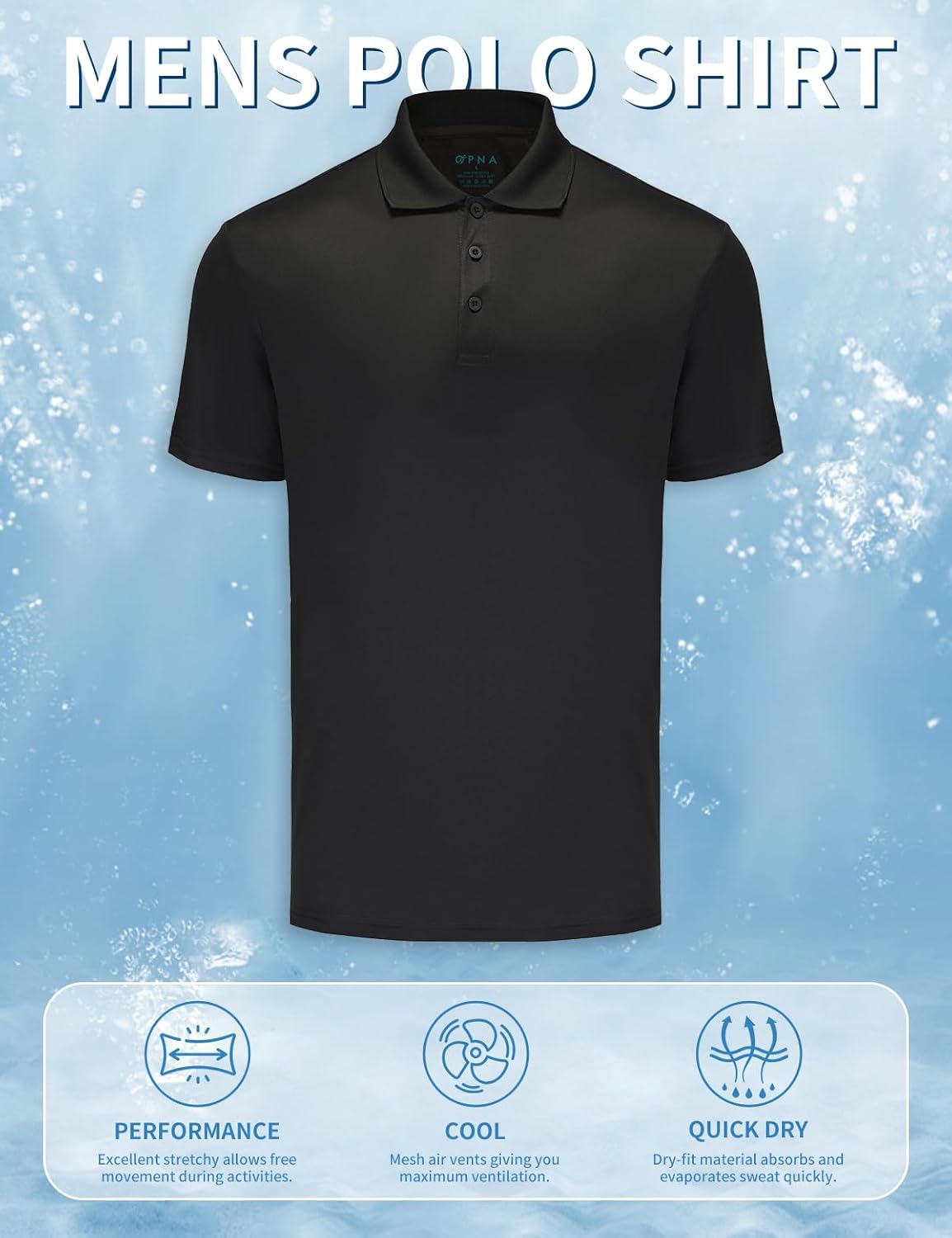 Skiennix Golf Polos for Men - Dry Fit Short Sleeve Shirts in Regular & Big/Tall Sizes