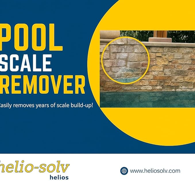 Pool Calcium & Scale Remover – Professional Pool Tile, Waterline & Hard Water Stain Cleaner for Calcium, Lime, Rust & Mineral Deposits