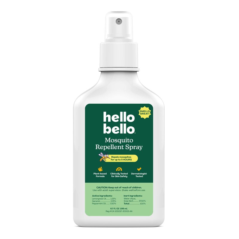 Hello Bello Mosquito Repellent Spritz, Made with Lemongrass and Peppermint Oils, 6.7oz Bottle