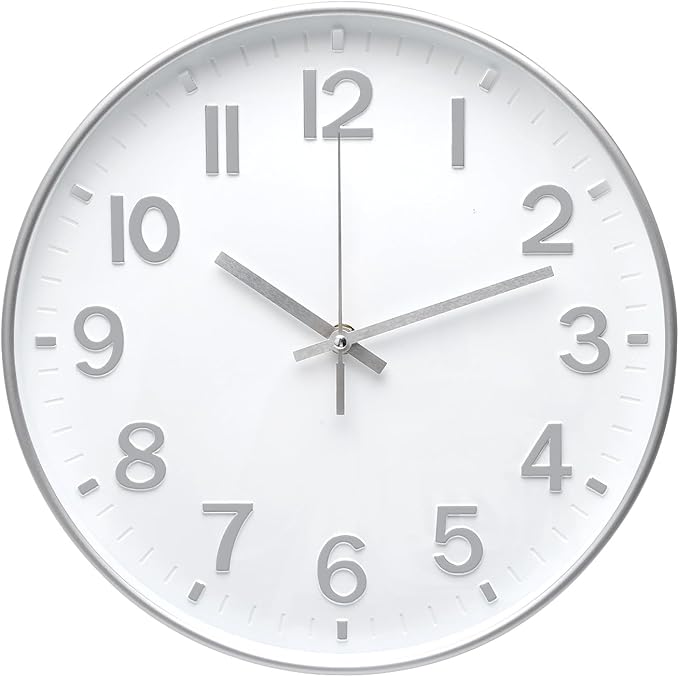 Wall Clock Modern Simple Quartz Decorative Clock Non-Ticking Silent Battery