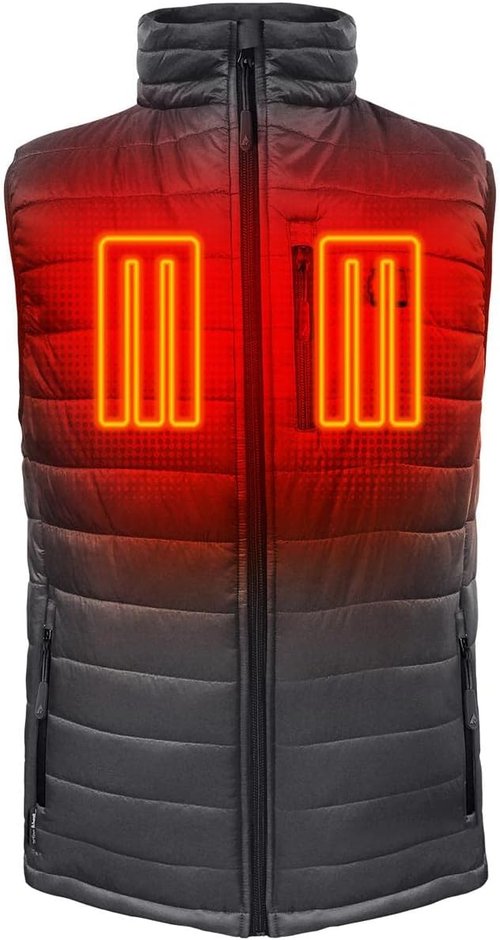 ActionHeat 5V Battery Heated Insulated Puffer Vest for Men – Heat Clothing, Tri-Zone Heating System Winter Outdoor