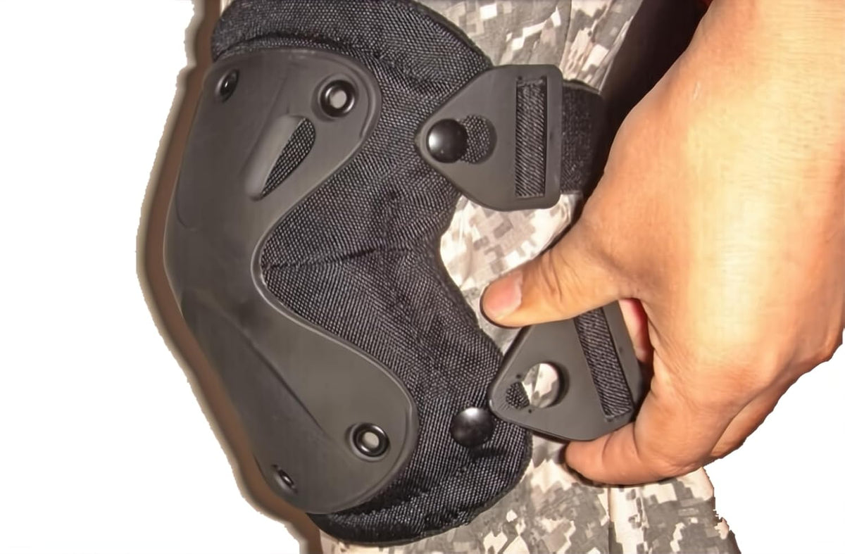 Tactical Knee & Elbow Pads Set - Heavy Duty Protective Gear with Adjustable Straps for Paintball & Outdoor Work (Pack of 4)