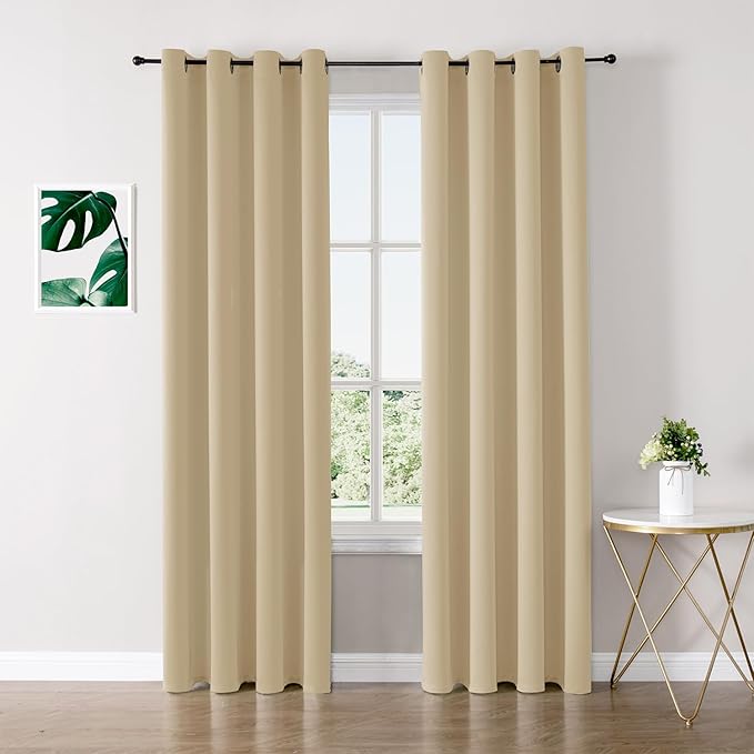 ChrisDowa Blackout Curtains 80 inches Long
