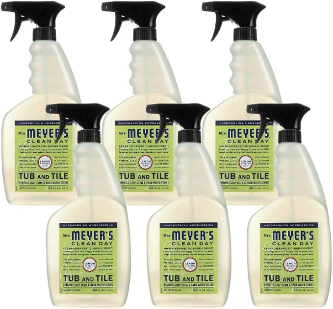 Mrs. Meyer's Tub and Tile Cleaner, Lemon Verbena - (Case of 6 - 33 fl oz)