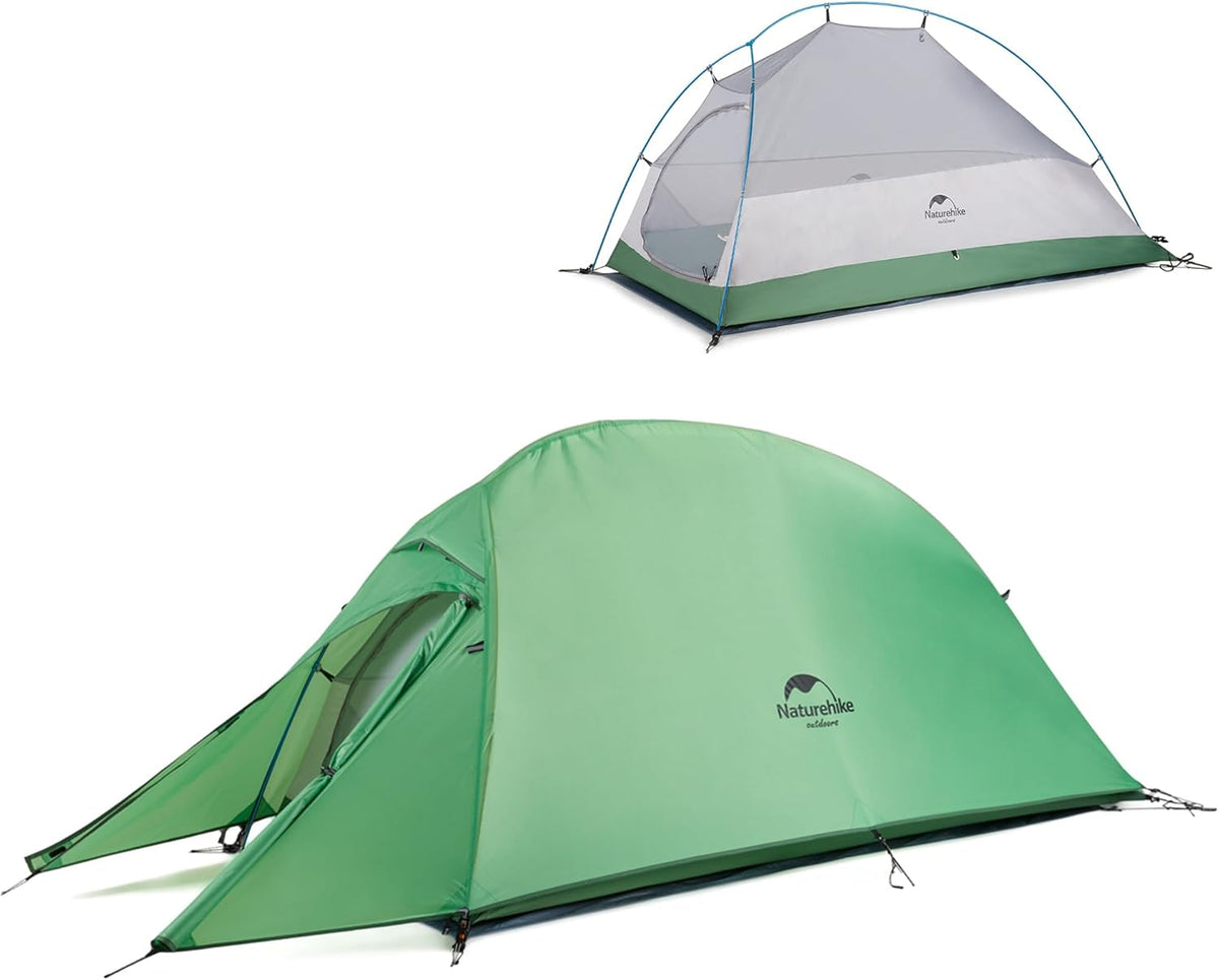 Naturehike Cloud-Up 1 Person Tent, Lightweight Backpacking Tents for One Man, Waterproof Ultralight One Person Tent for Camping Hiking Backpacking