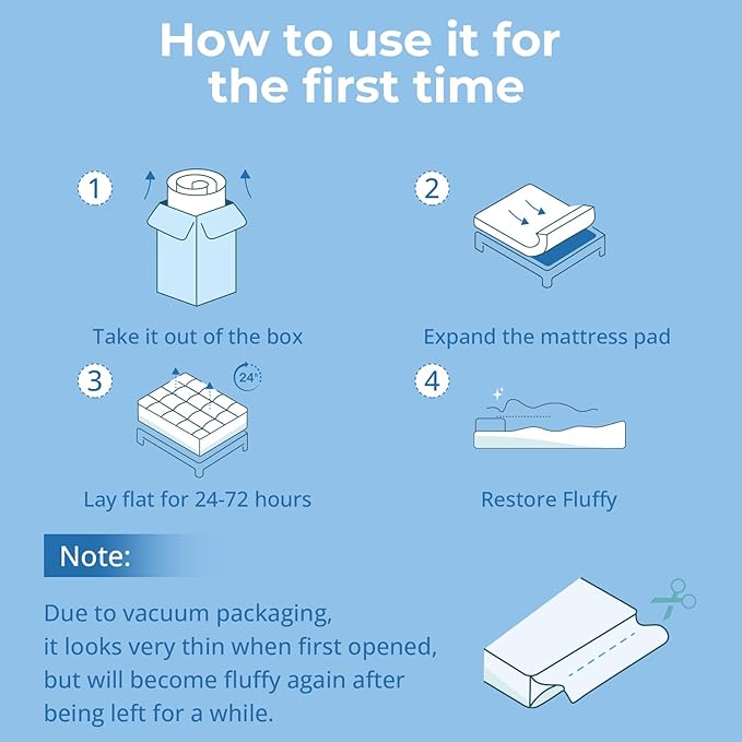 YUGYVOB King Mattress Topper - 600GSM Extra Thick Cooling & Breathable Mattress Pad with Deep Pocket 8"-21" & Soft Down Alternative Filling, Grey