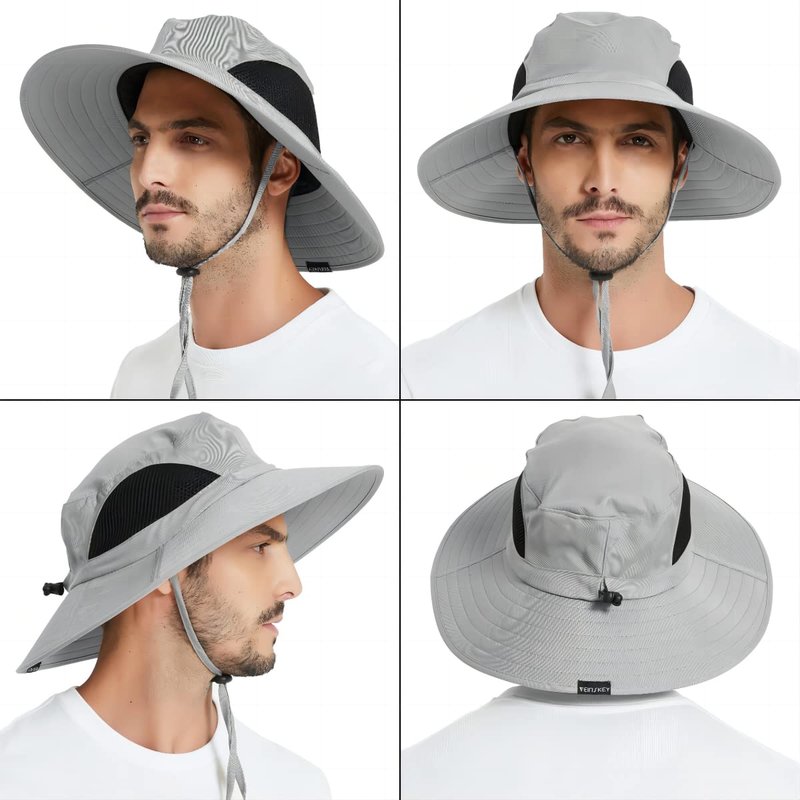 EINSKEY Wide Brim Sun Hat, UPF 50+ UV Protection Waterproof Packable Bucket Hat for Men & Women, Fishing Hiking Beach Garden
