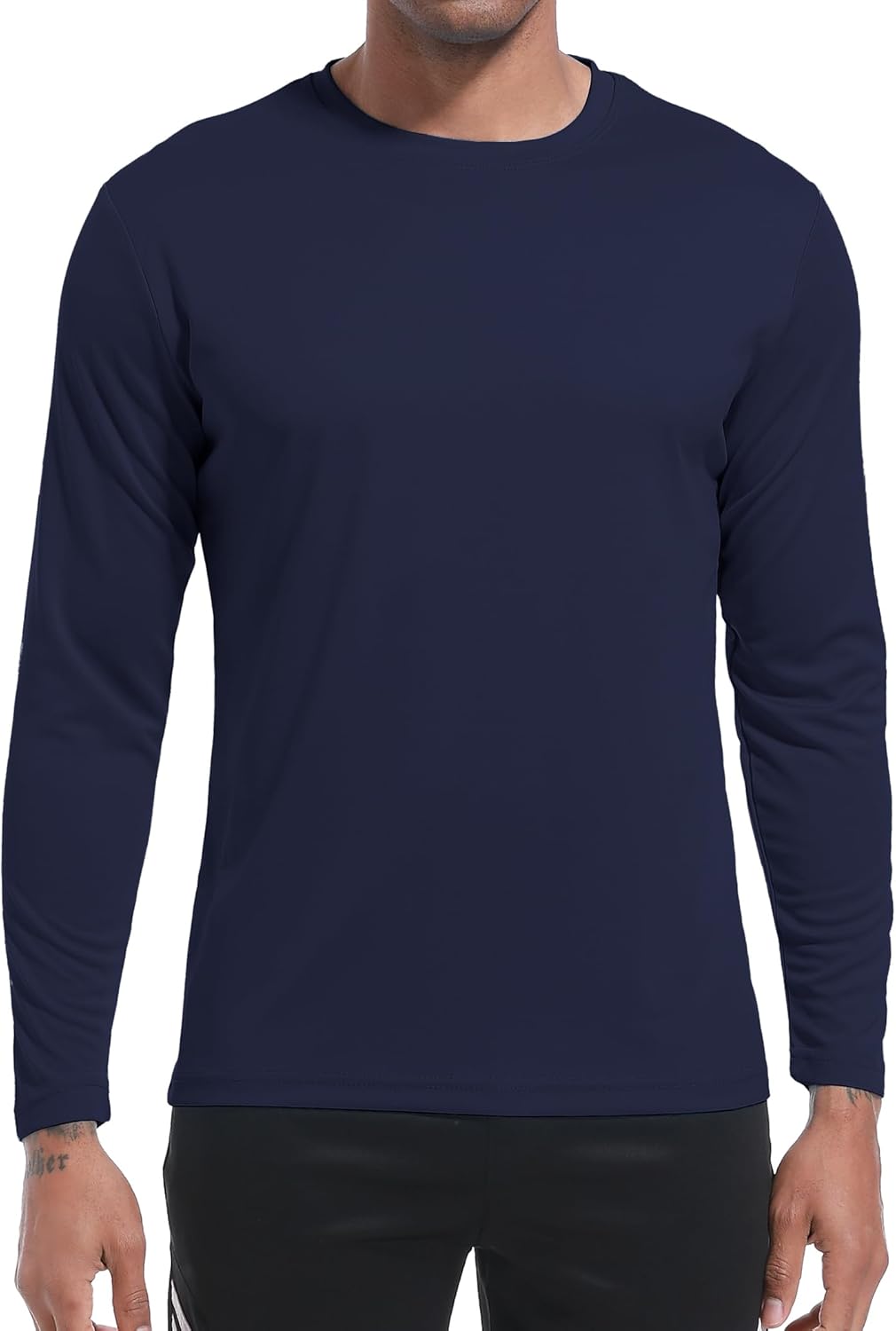 OYGSieg Long Sleeve Shirts for Men - Moisture-Wicking UPF SPF Sun Protection Workout Tees | 6 Pack