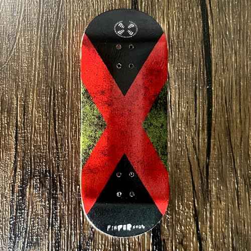 Handmade Fingerboard Deck 97x35.5mm 6-Layer Color Maple Pro Deep Concave Creative Design Mini Skateboard (X-Sport)