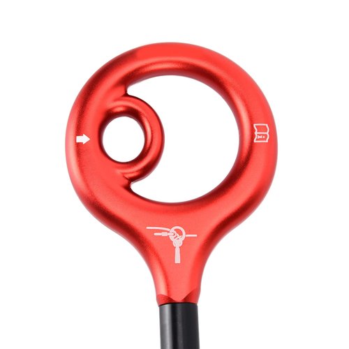 KLLJRFW 9 Rescue Figure 9 Shape Rigging Descender Anti Falling Outdoor Rock Climbing Speed Descent Equipment for Rock Climbing (Red)