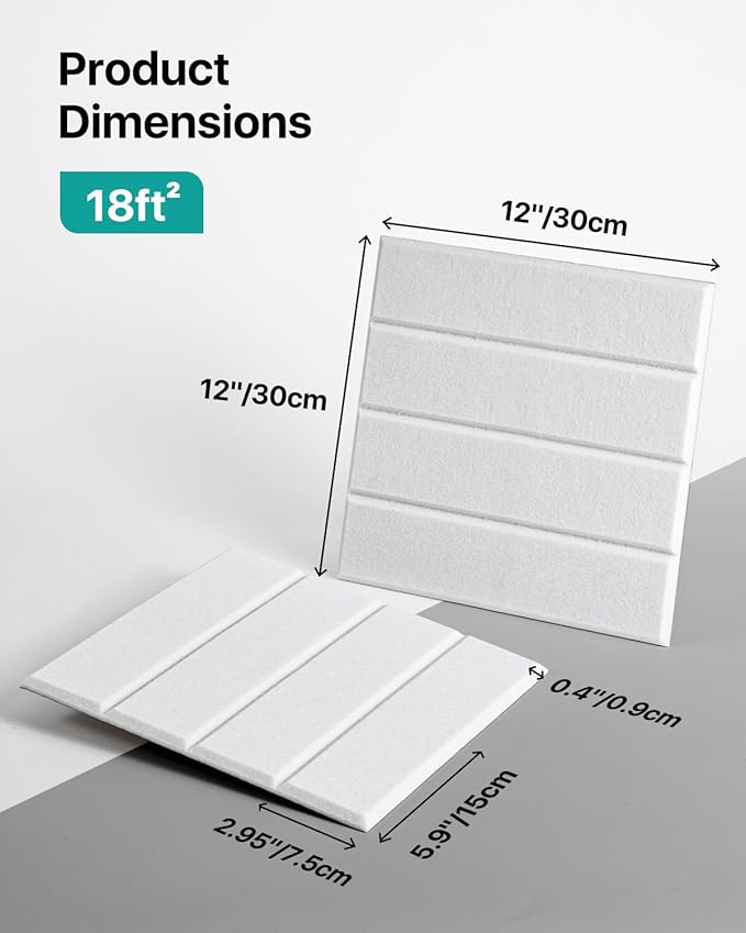 18 Pack Sound Proof Foam Panels