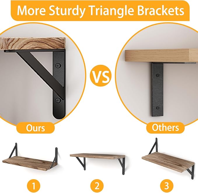YGEOMER Floating Shelves for Wall Different Sizes Farmhouse Wall Shelf for