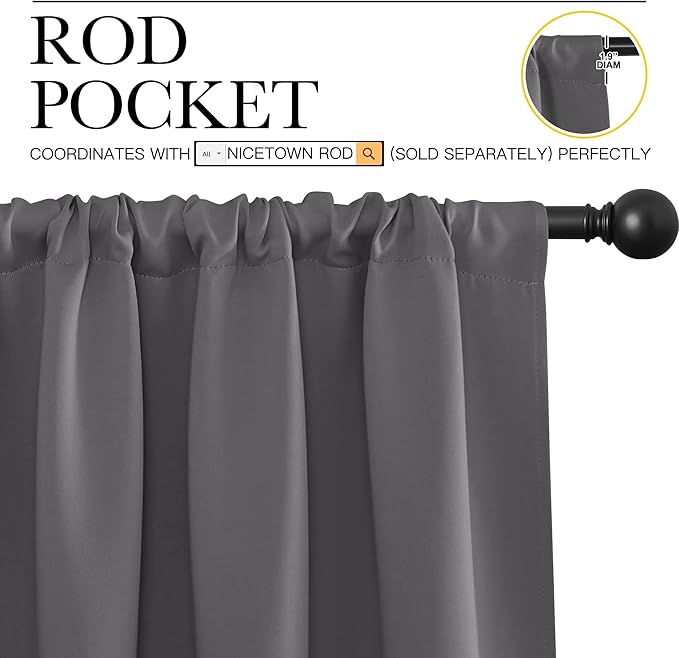 NICETOWN Blackout Curtains 84 for Office