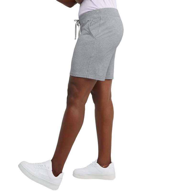 Hanes Women's Jersey Pocket Short with Outside Drawcord