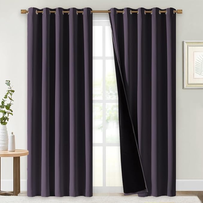 NICETOWN 100% Blackout Window Curtain Panels, 2 Pieces, Cold and Full Light