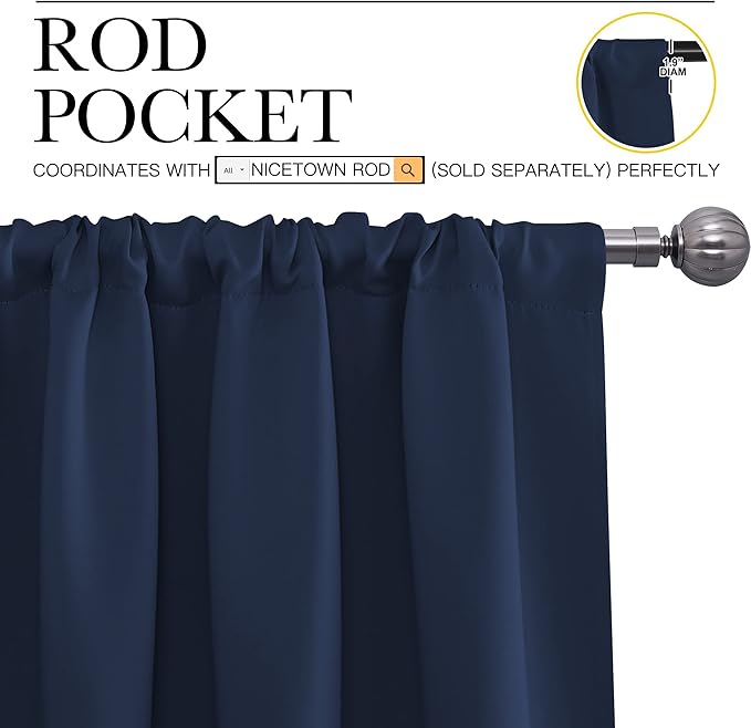 NICETOWN Bedroom Curtains Blackout Draperies, Home Decorations Thermal