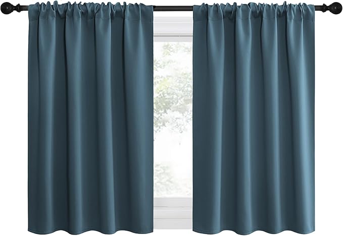 NICETOWN 2 Panels Blackout Curtains, Rod Pocket Thermal Insulated Drapes