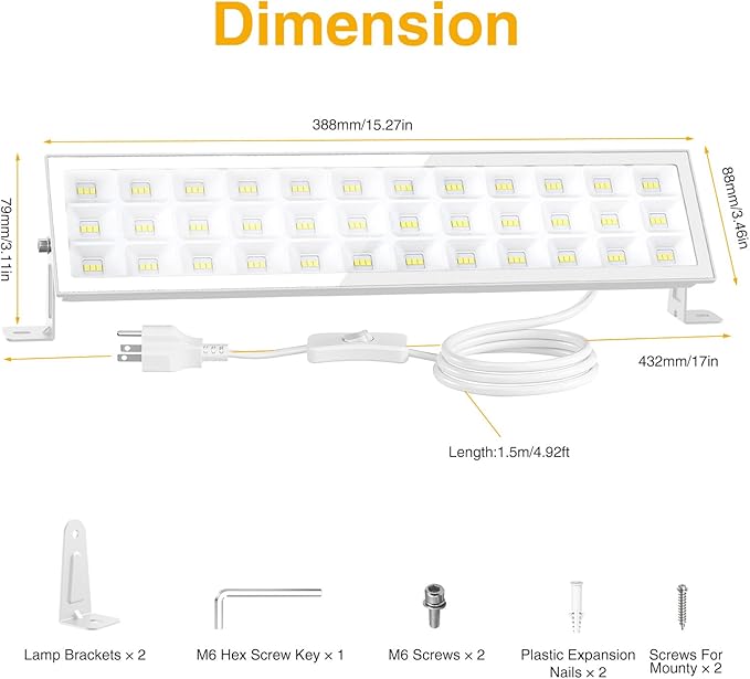 Onforu 100W 4Pack LED Shop Lights, 14000lm Shop Lighting