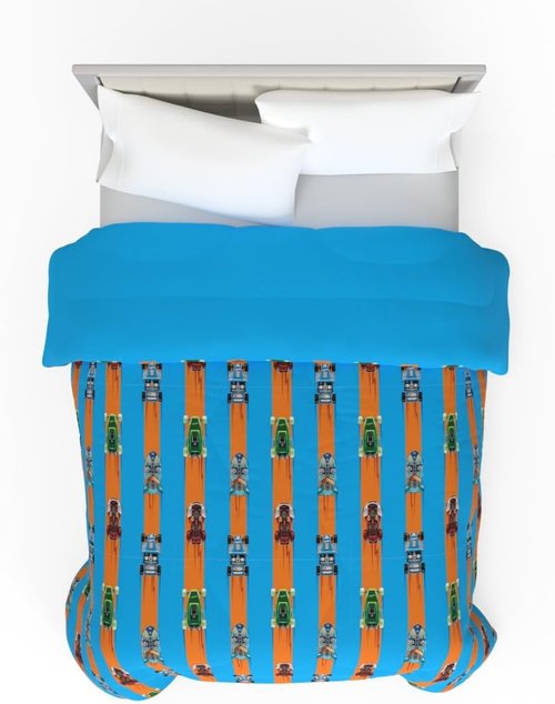 Franco Kids Bedding - Super Soft Microfiber Reversible Comforter | Twin/Full Size - Hot Wheels Design