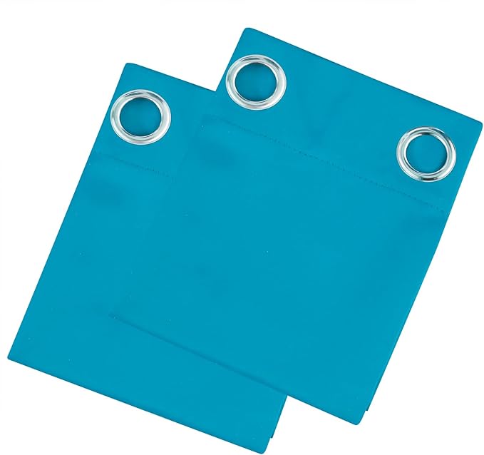 LEMOMO Blackout Curtains 66 x 72 Inch Long Teal Curtains Set of 2 Panels Room