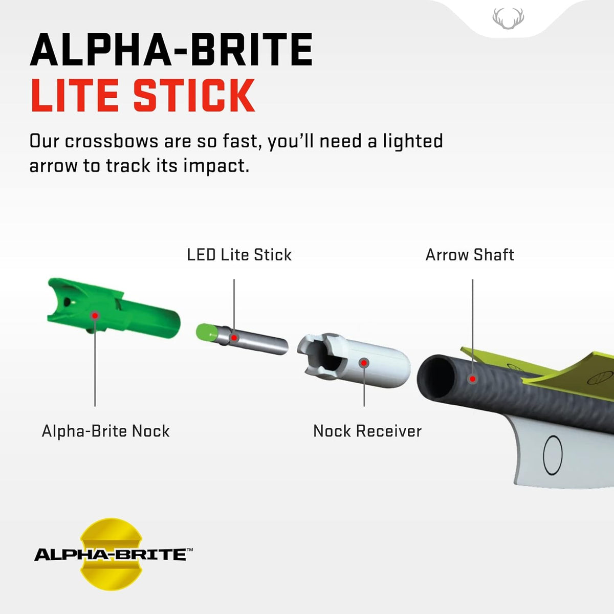 TenPoint Alpha-Brite Green Lite Stick - Long-Lasting 8-10 Hour Battery - 3 Pack