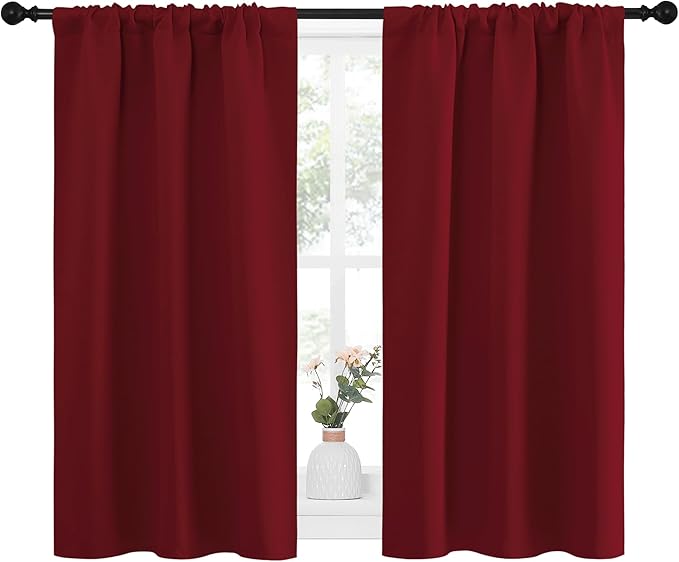 NICETOWN 40inch Curtains for Small Windows, Thermal Insulated Privacy Short