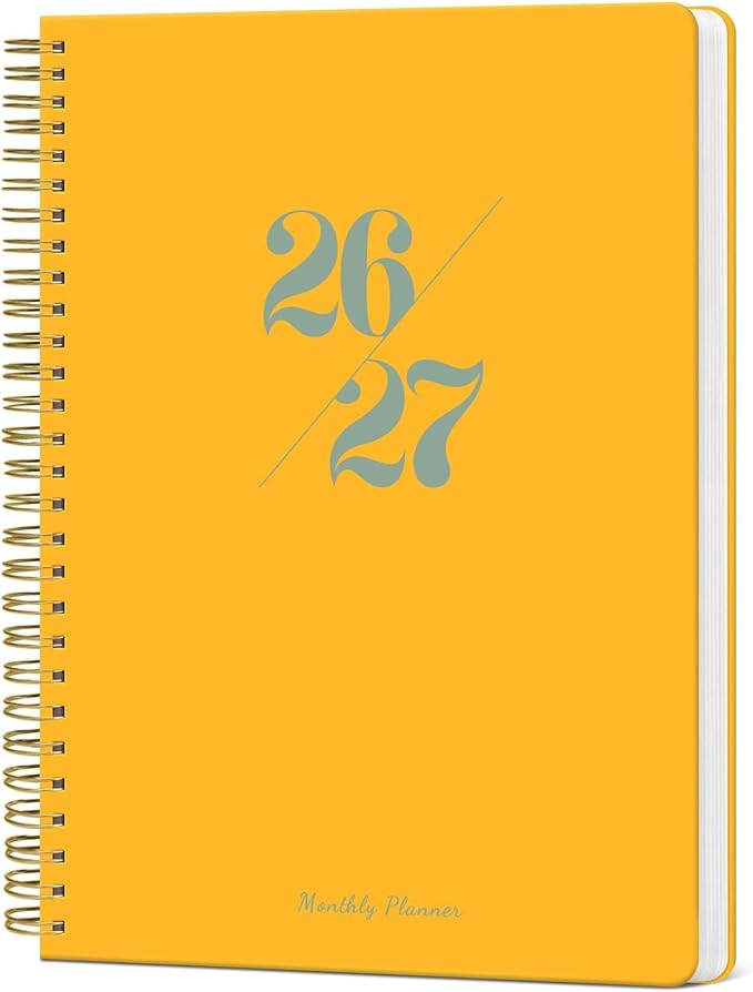 Monthly Planner 2026-2027, 2 Year Months Calendar Planner 2026-2027, Runs from January 2026 - Decembe 2027, 7" x 10", 24 Months, Perfect for School Office Home Planning - Yellow