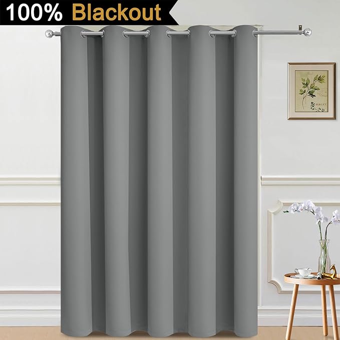 Yakamok 100% Blackout Lined Panels, Thermal Insulated Blackout Curtains