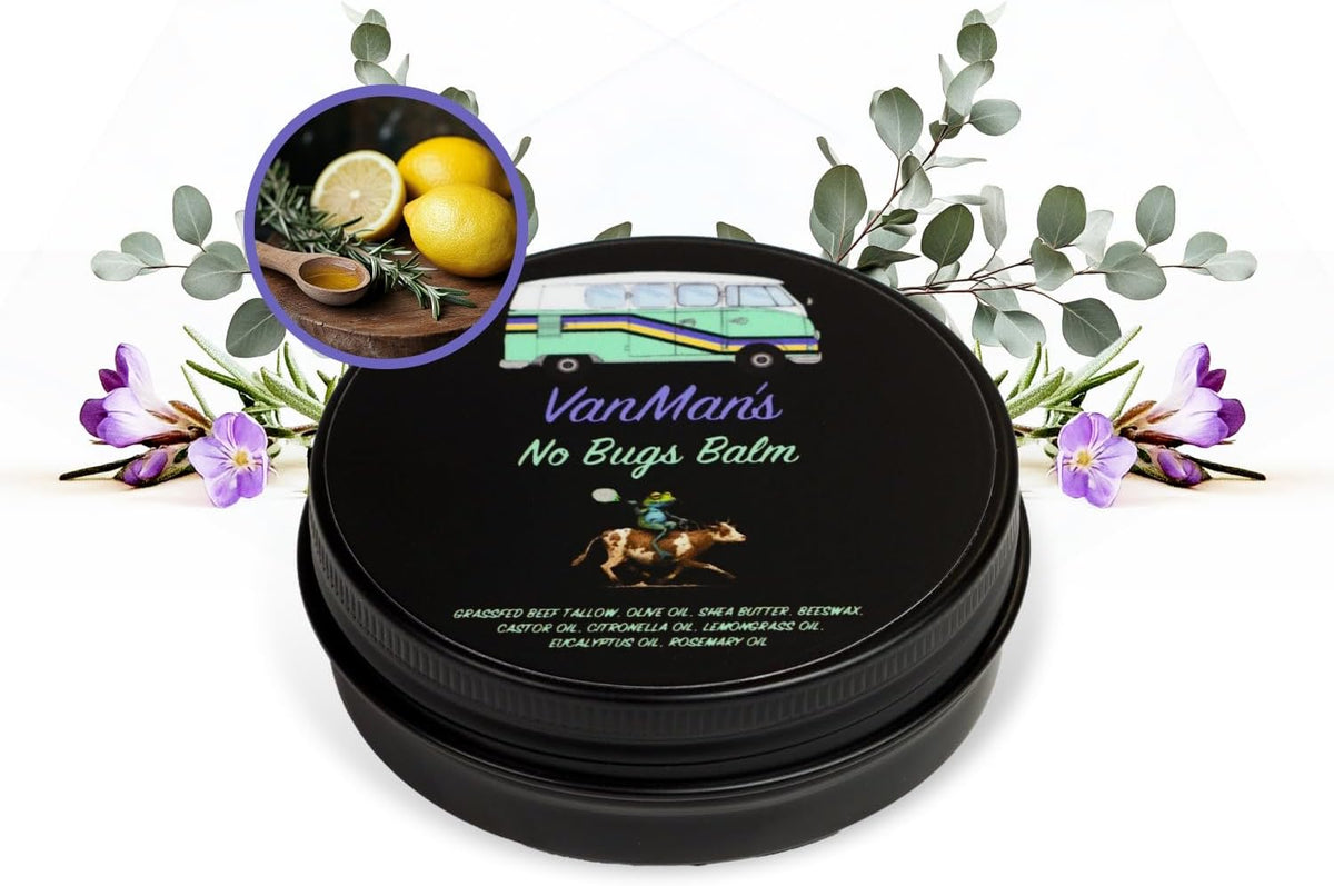Vanman's Bug Balm - Natural Bug Repellent with Grass-Fed Beef Tallow & Essential Oils - 1 oz