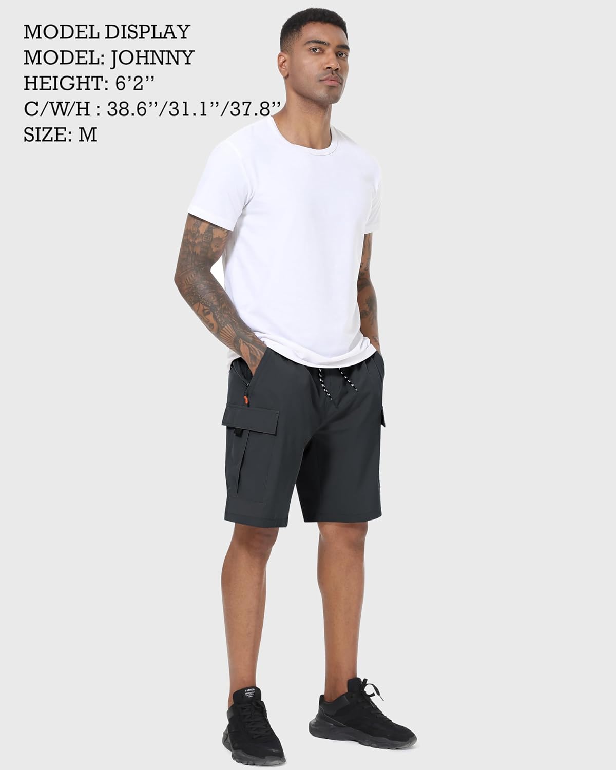 Skiennix Men's Cargo Shorts - Quick Dry Lightweight Stretch Hiking Shorts with 5 Pockets