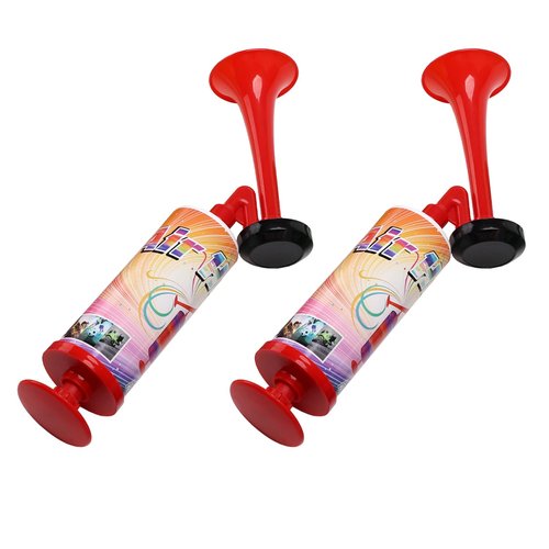 Handheld Horn, BANHAO Football Air Horn Hand Push Pump Children Party Noisemaker Cheer-leading Fans 2pcs