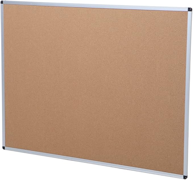 VIZ-PRO Cork Notice Board, 48 X 36 Inches