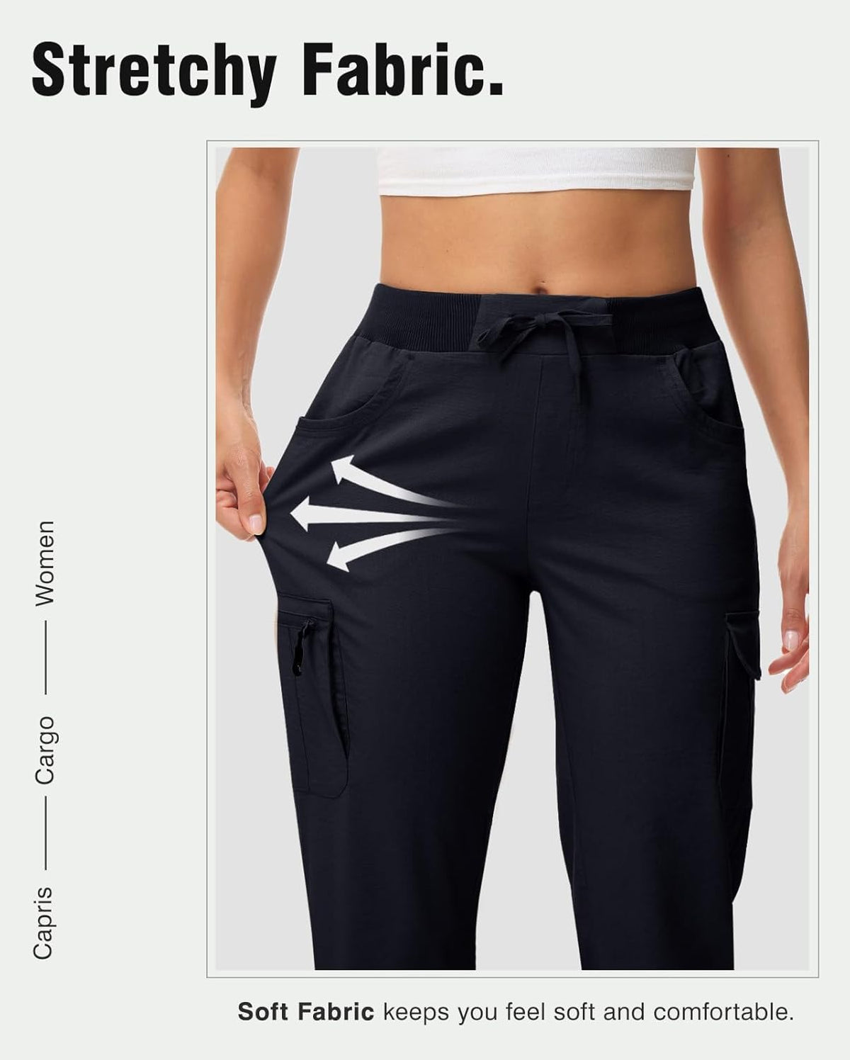 TBMPOY Women's Cargo Hiking Capris - Lightweight, Comfortable Fit for Outdoor Adventures