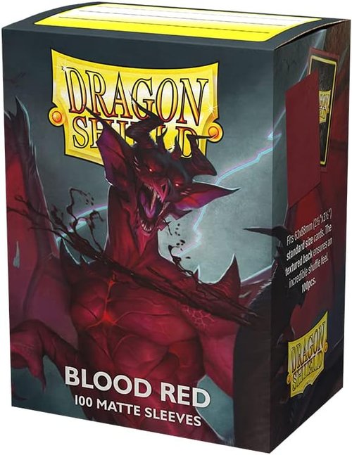 Dragon Shield | Matte Card Sleeves - 100 CT Premium TCG Protection | Blood Red - Smooth & Tough