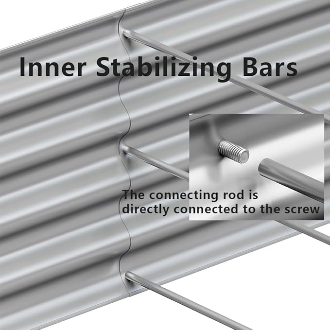 2PCS 8x4x1FT Galvanized Raised Garden Bed, Galvanized Planter Raised Garden Boxes Outdoor, Large Metal Raised Garden Beds for Vegetables-Silver