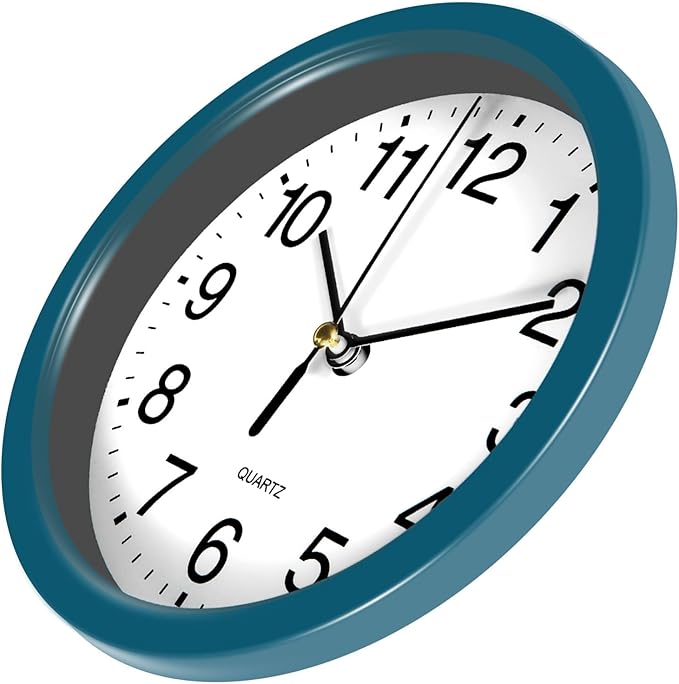 Silent Wall Clock Non Ticking, 6 Inch Wall Clocks Battery Operated, Small