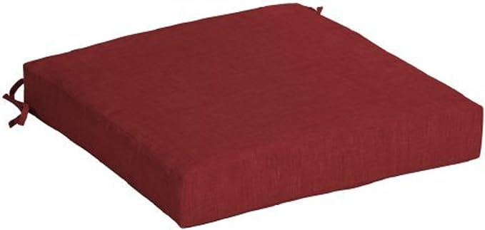Arden Outdoor Seat Cushion, 19 x 19, Rain-Proof, Fade Resistant Ruby Red Leala