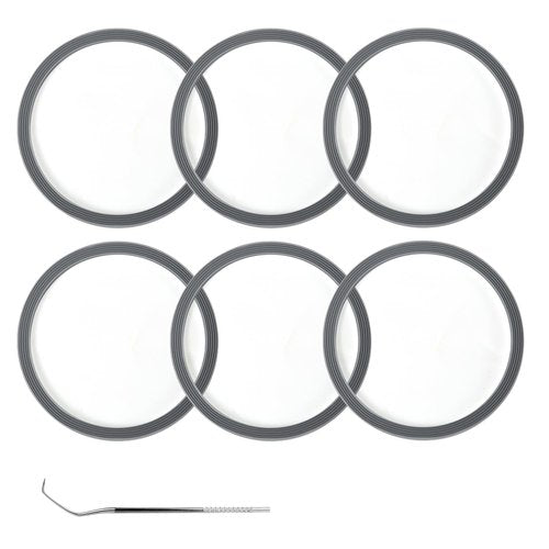 6pcs Water Bottle Gasket + Crochet, O Ring Water Bottle Gasket Replacement Parts Silicone Lid Seal Ring Accessories for Owala FreeSip 19/24/32/40oz