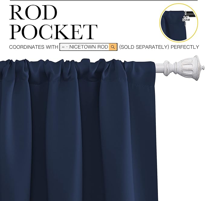 NICETOWN Window Curtains Blackout Draperies