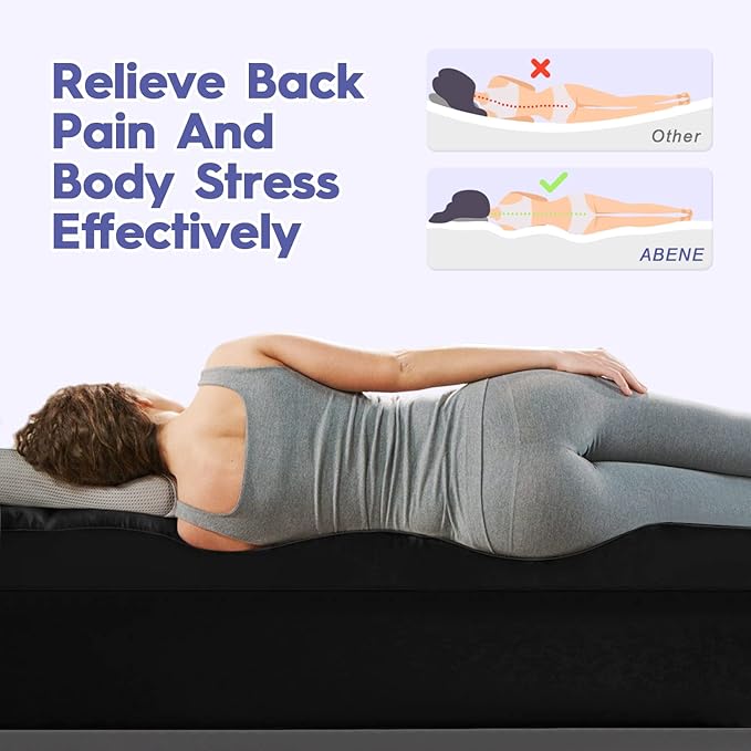 ABENE Mattress Topper Queen for Back Pain Relief, Extra Thick Mattress Pad Pillowtop, Soft Mattress Protector Cover with 8"-21" Deep Pocket, Overfilled Down Alternative Filling (Black, Queen)