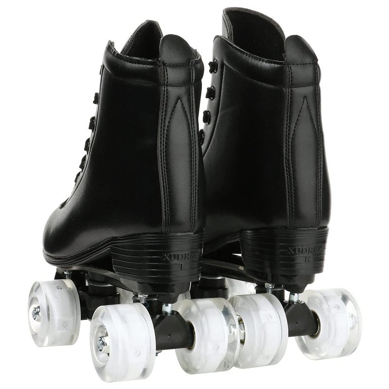 XUDREZ Roller Skates for Women Men Shiny Double Row Four Wheels Roller Skates Womens Roller Skates with Shoes Bag