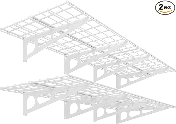 FLEXIMOUNTS 2-Pack 2x6ft Garage Shelving 24-inch-by-72-inch Heavy Duty Wall