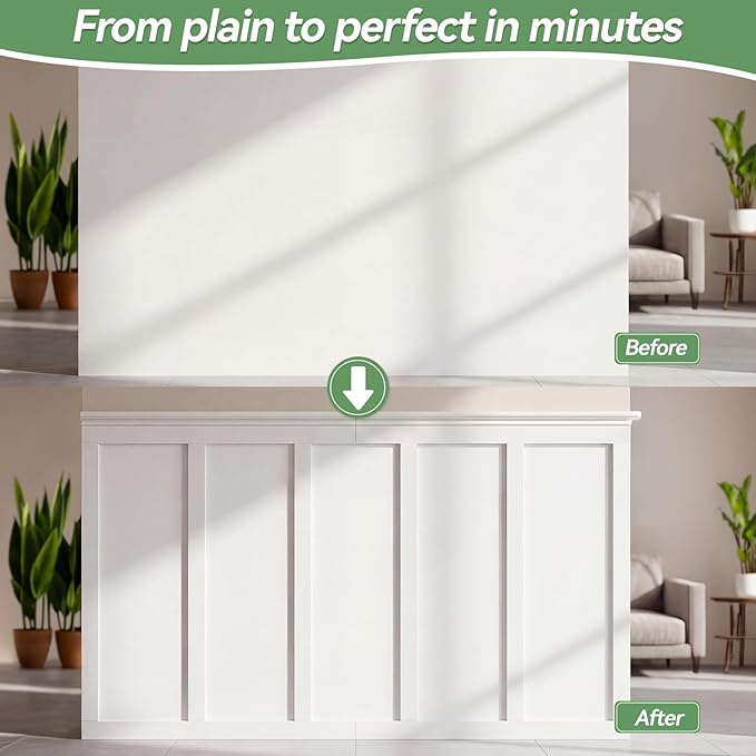 24 Pcs Mdf Board and Batten Wall Panel Kits