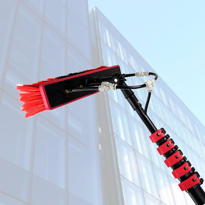 Roof Cleaning Tools,Window Cleaner Kit, Solar Panel Cleaning Brush, with Water/Hose Fed Pole, Photovoltaic Panel Cleaning,Conservatory Roof Cleaner 35cm-6m/20FT