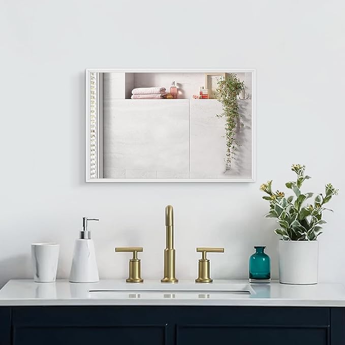 AAZZKANG Wall Mirror Large Rectangular White Mirrors