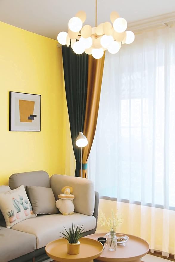 Dimoon 236''x17.7'' Yellow Peel and Stick Wallpaper Contact Paper Modern Self